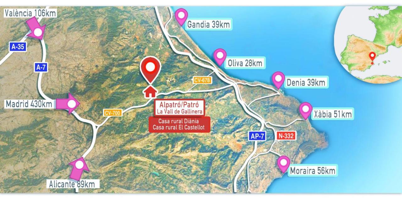 Aparthotel Buhardilla Rustica En La Vall De Gallinera Patró Exterior foto